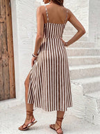 Vestido Camiseta com Amarração e Fenda - La Lecce