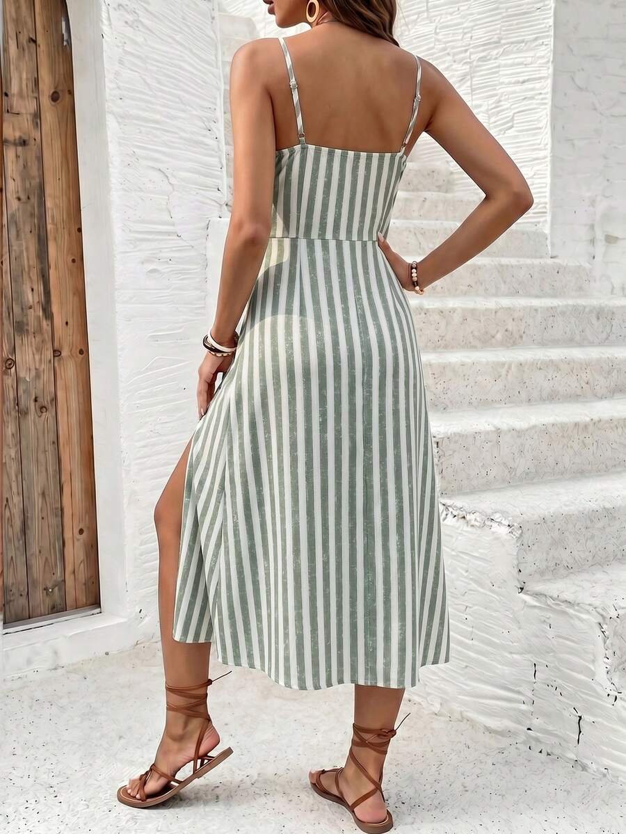 Vestido Camiseta com Amarração e Fenda - La Lecce
