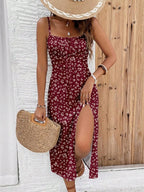 Vestido Camiseta com Amarração e Fenda - La Lecce