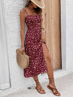 Vestido Camiseta com Amarração e Fenda - La Lecce