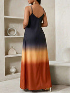 Vestido Maxi de Alças com Efeito Ombré - La Lecce