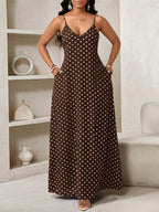 Vestido Longo Floral Decote V com Aplicação de Rosa 3D