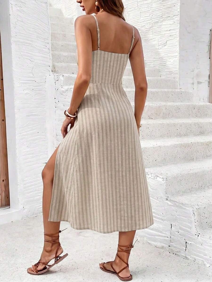 Vestido Camiseta com Amarração e Fenda - La Lecce
