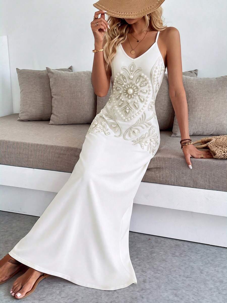 Vestido Longo Boho de Alças Finas com Bainha Assimétrica - La Lecce