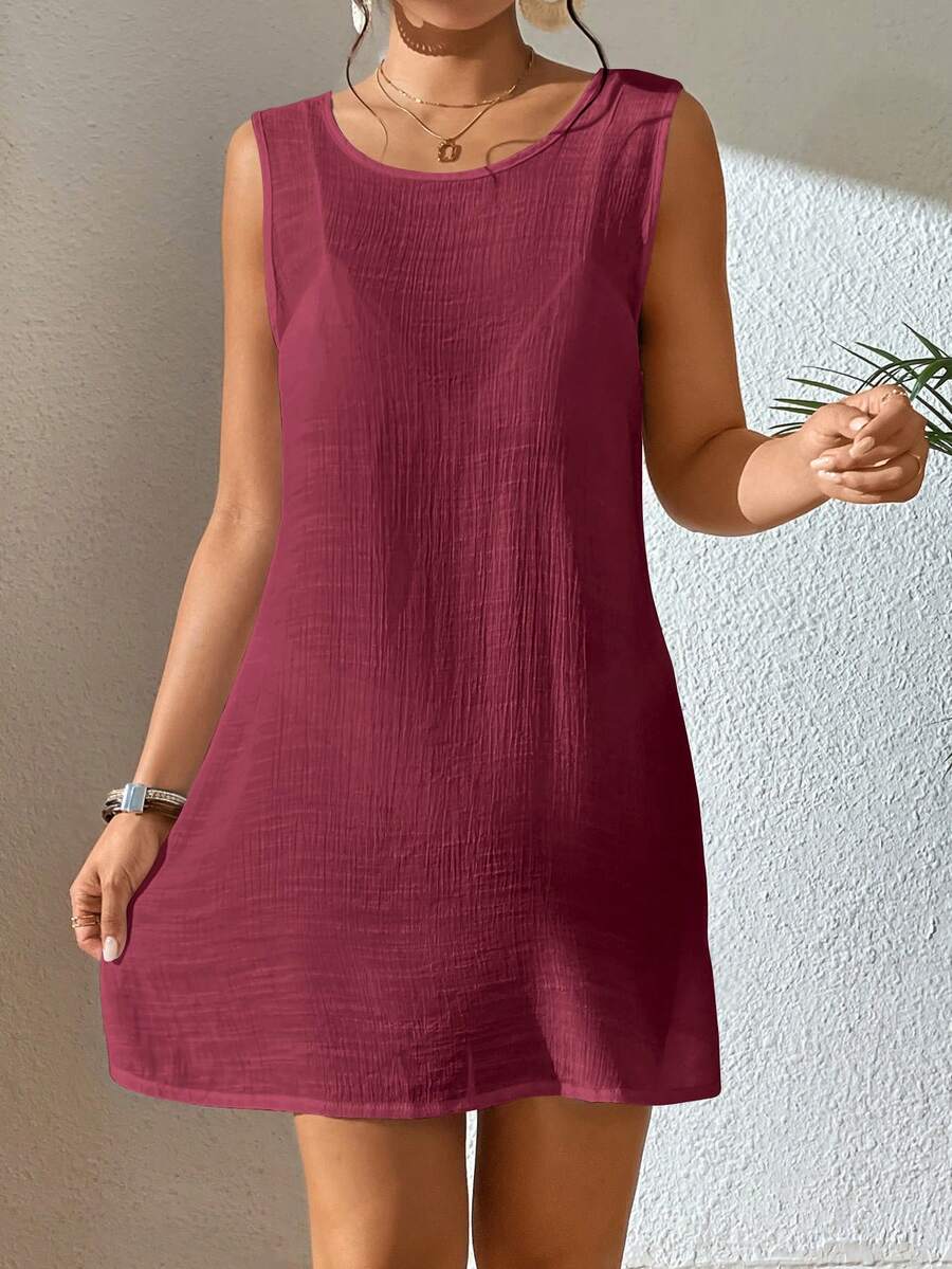 Vestido Saída de Praia com Decote U e Costas Abertas - La Lecce
