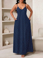 Vestido Longo Floral Decote V com Aplicação de Rosa 3D