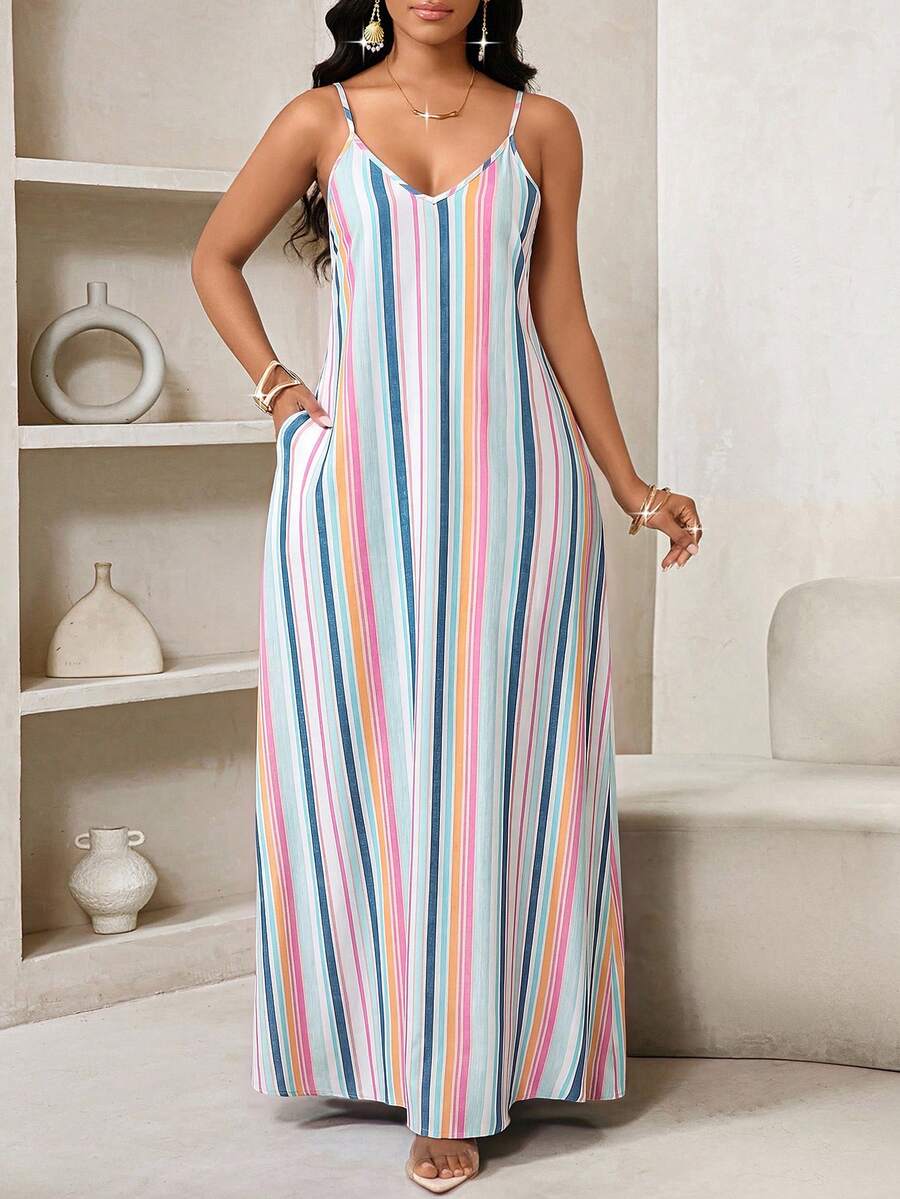 Vestido Longo Floral Decote V com Aplicação de Rosa 3D