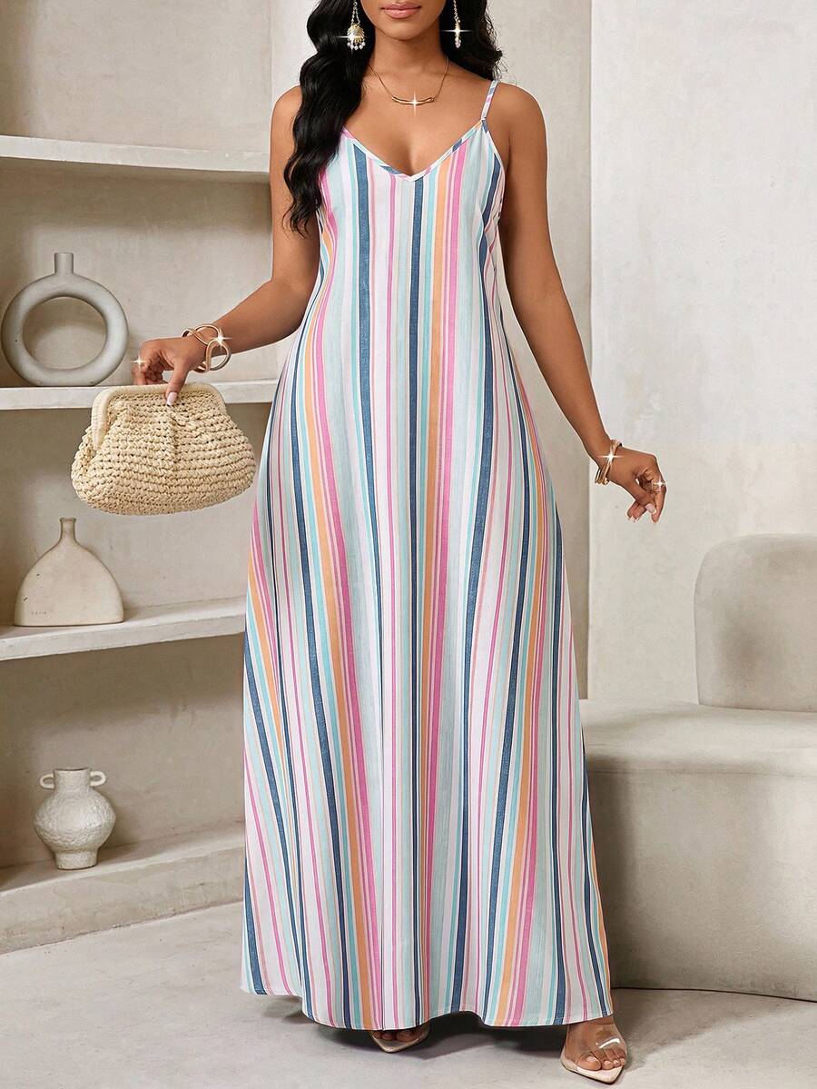 Vestido Longo Floral Decote V com Aplicação de Rosa 3D