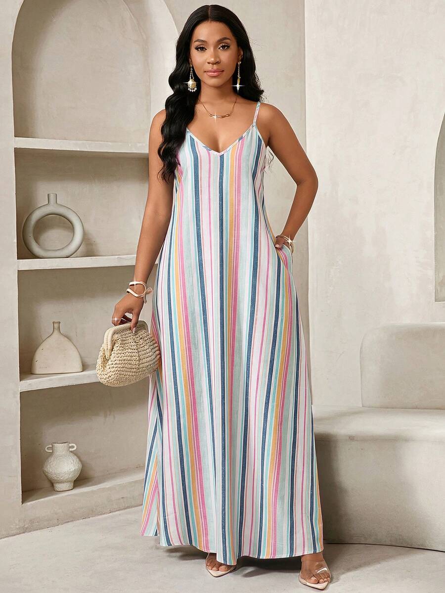 Vestido Longo Floral Decote V com Aplicação de Rosa 3D