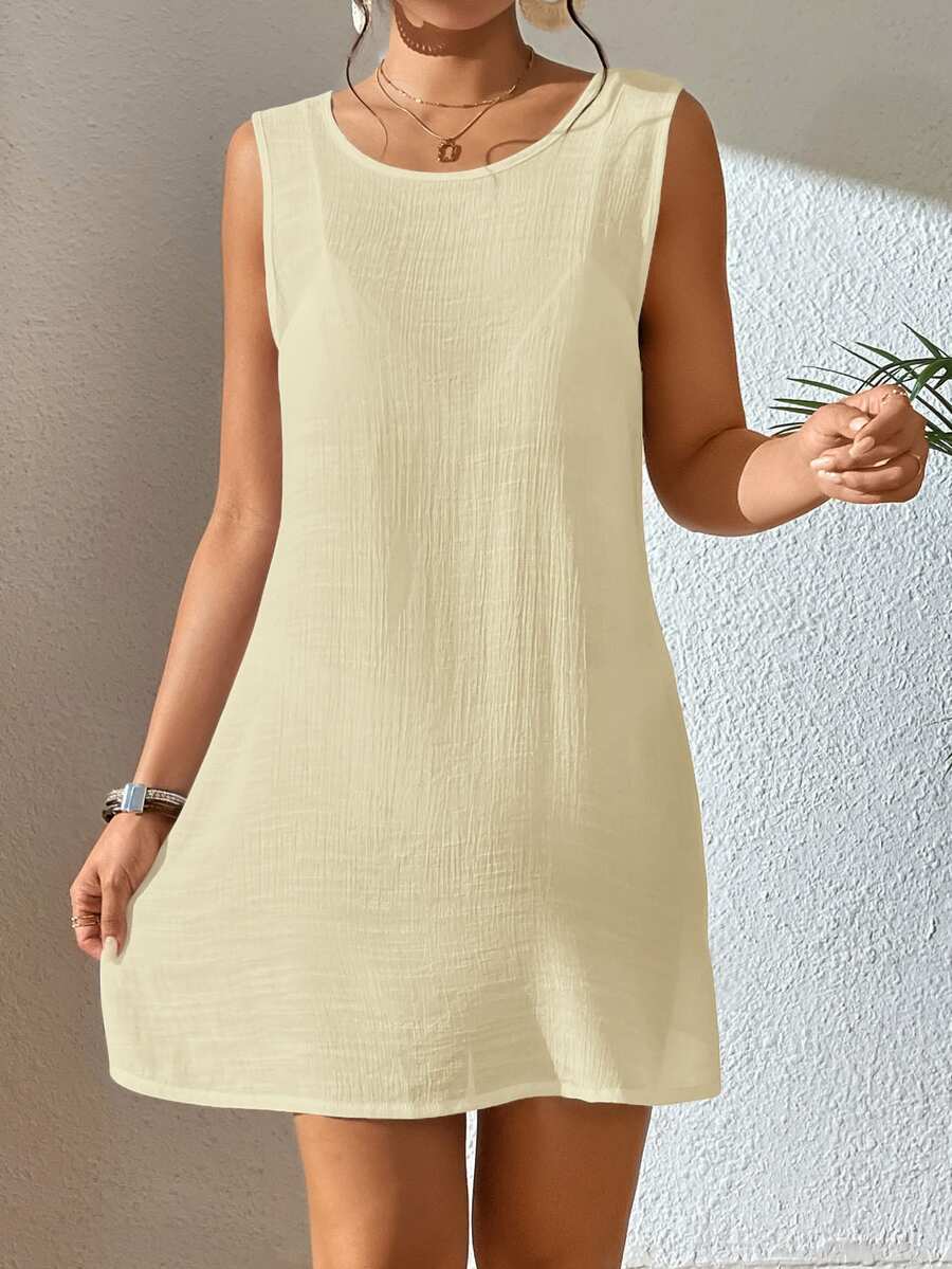 Vestido Saída de Praia com Decote U e Costas Abertas - La Lecce