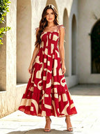 Vestido Midi Tomara que Caia com Saia em Camadas - La Lecce