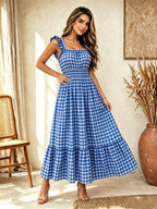 Vestido Midi Tomara que Caia com Saia em Camadas - La Lecce