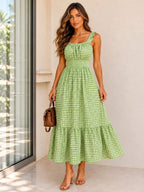 Vestido Midi Tomara que Caia com Saia em Camadas - La Lecce