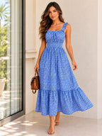 Vestido Midi Tomara que Caia com Saia em Camadas - La Lecce