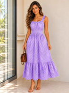Vestido Midi Tomara que Caia com Saia em Camadas - La Lecce