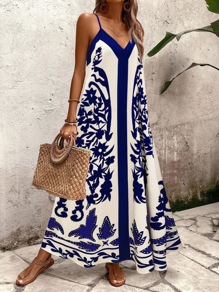 Vestido Longo Estampa de Leopardo com Costas Abertas - La Lecce