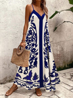 Vestido Longo Estampa de Leopardo com Costas Abertas - La Lecce