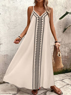Vestido Longo Estampa de Leopardo com Costas Abertas - La Lecce