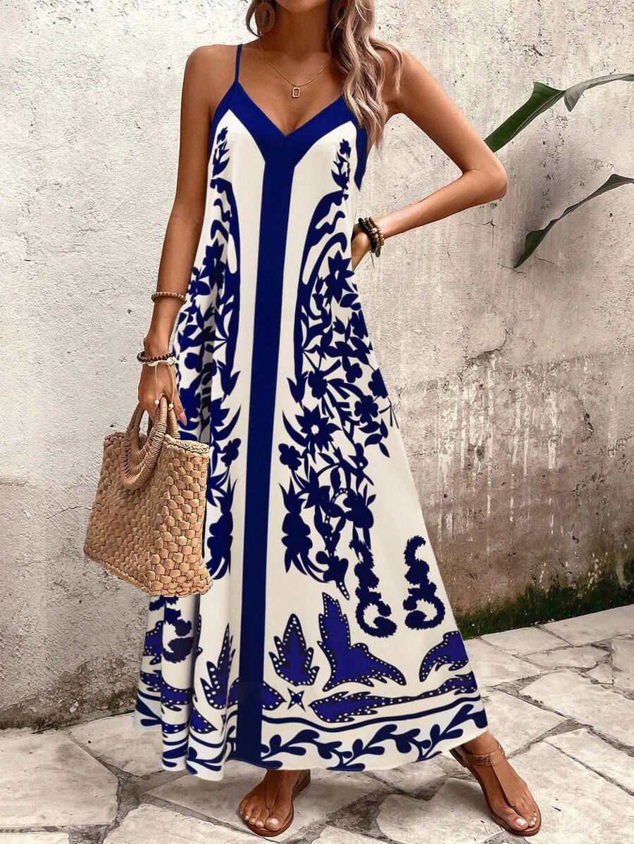 Vestido Longo Estampa de Leopardo com Costas Abertas - La Lecce