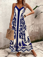 Vestido Longo Estampa de Leopardo com Costas Abertas - La Lecce