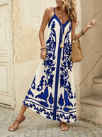 Vestido Longo Estampa de Leopardo com Costas Abertas - La Lecce