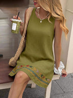 Vestido Curto Boho de Algodão com Bordado - La Lecce