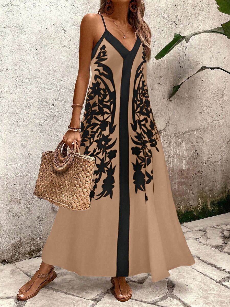 Vestido Longo Estampa de Leopardo com Costas Abertas - La Lecce