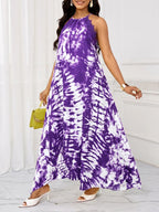 Vestido Maxi Frente Única com Laço e Bainha Assimétrica