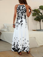 Vestido Longo Boho de Alças Finas com Bainha Assimétrica - La Lecce