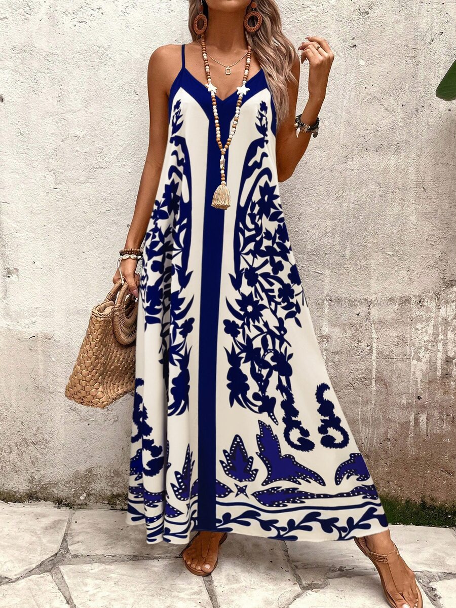 Vestido Longo Estampa de Leopardo com Costas Abertas - La Lecce