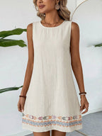 Vestido Curto Boho de Algodão com Bordado - La Lecce
