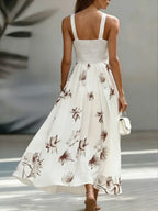 Vestido Longo Boho com Decote V e Estampa Patchwork - La Lecce