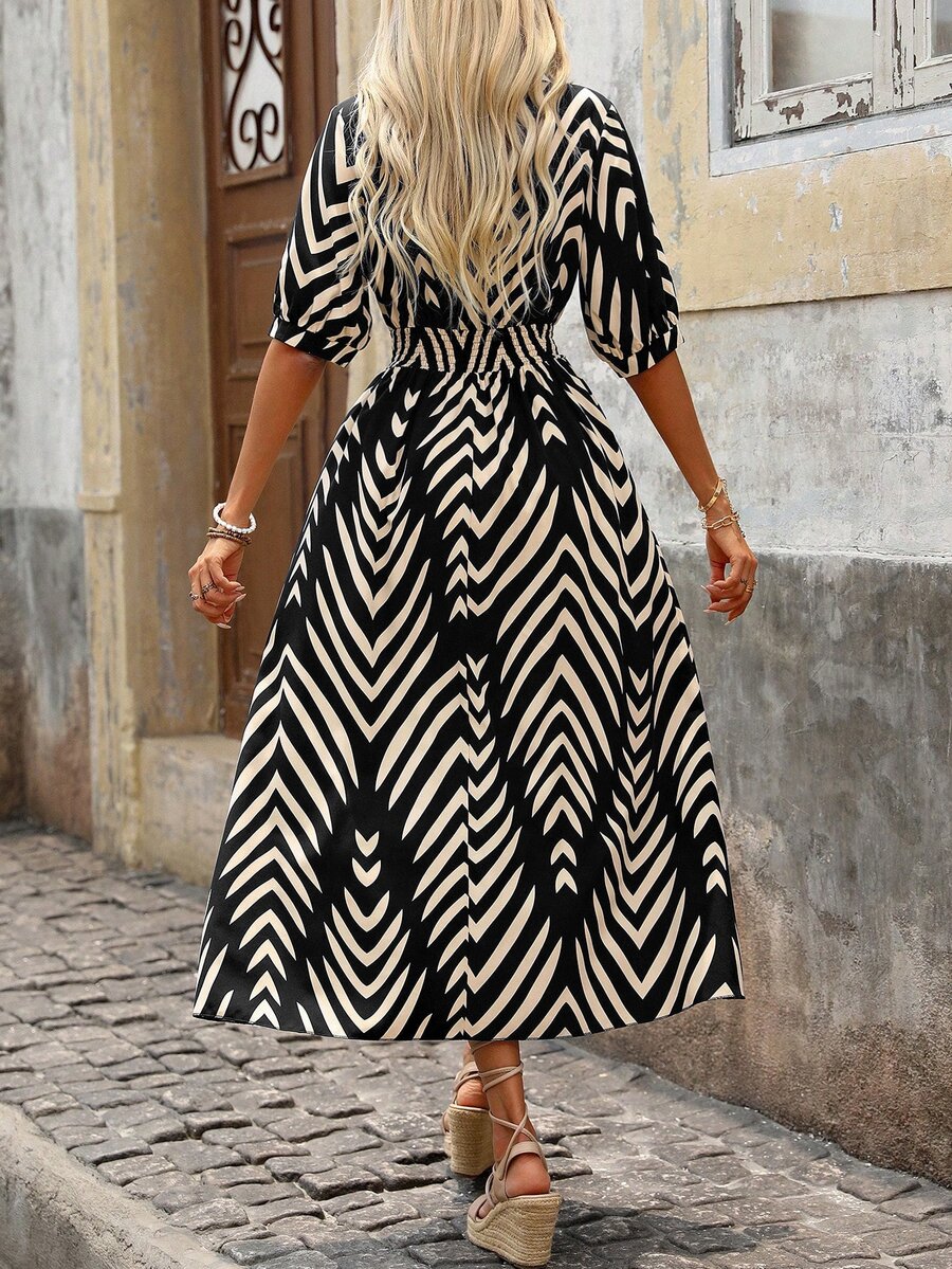 Vestido Longo Estampa de Leopardo com Costas Abertas - La Lecce