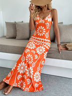Vestido Longo Boho de Alças Finas com Bainha Assimétrica - La Lecce