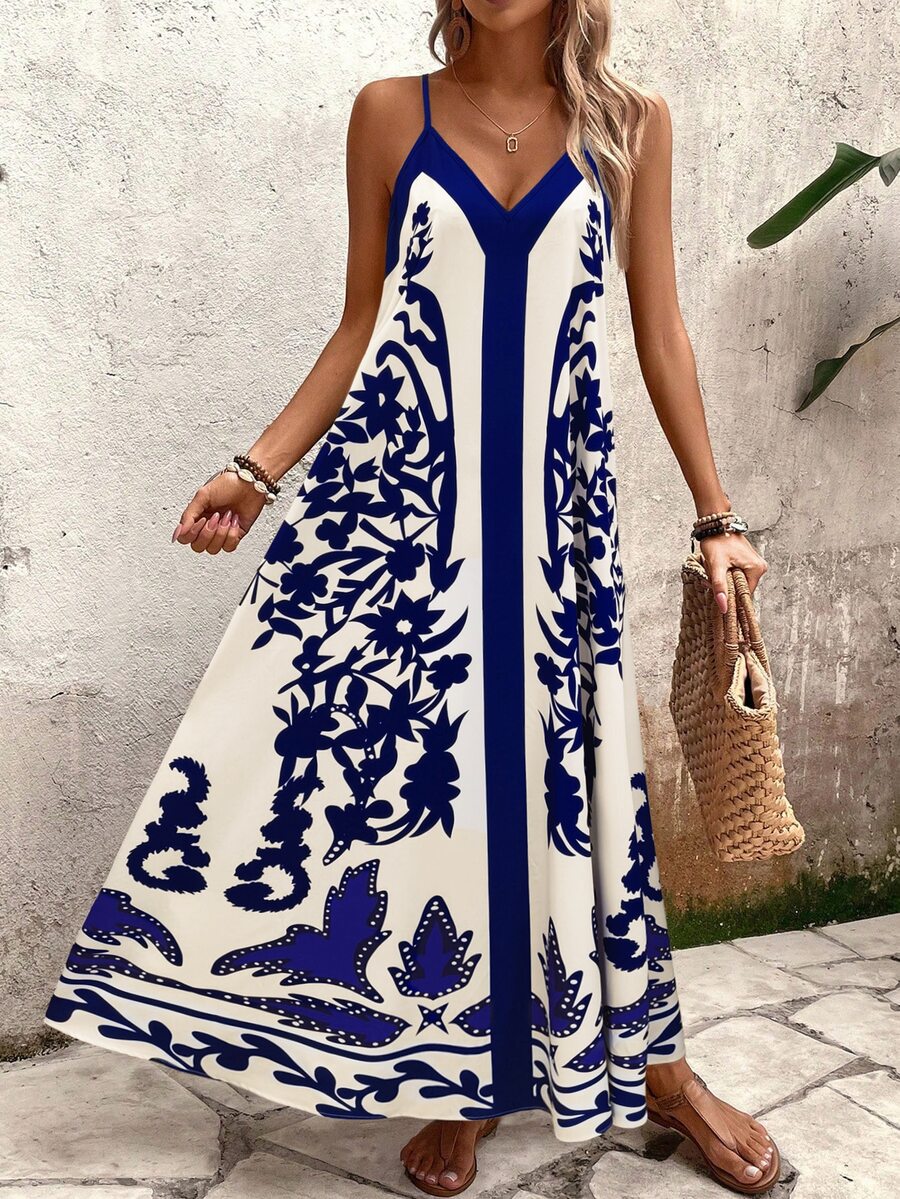 Vestido Longo Estampa de Leopardo com Costas Abertas - La Lecce