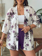Conjunto Plus Size Casual com Mini Shorts