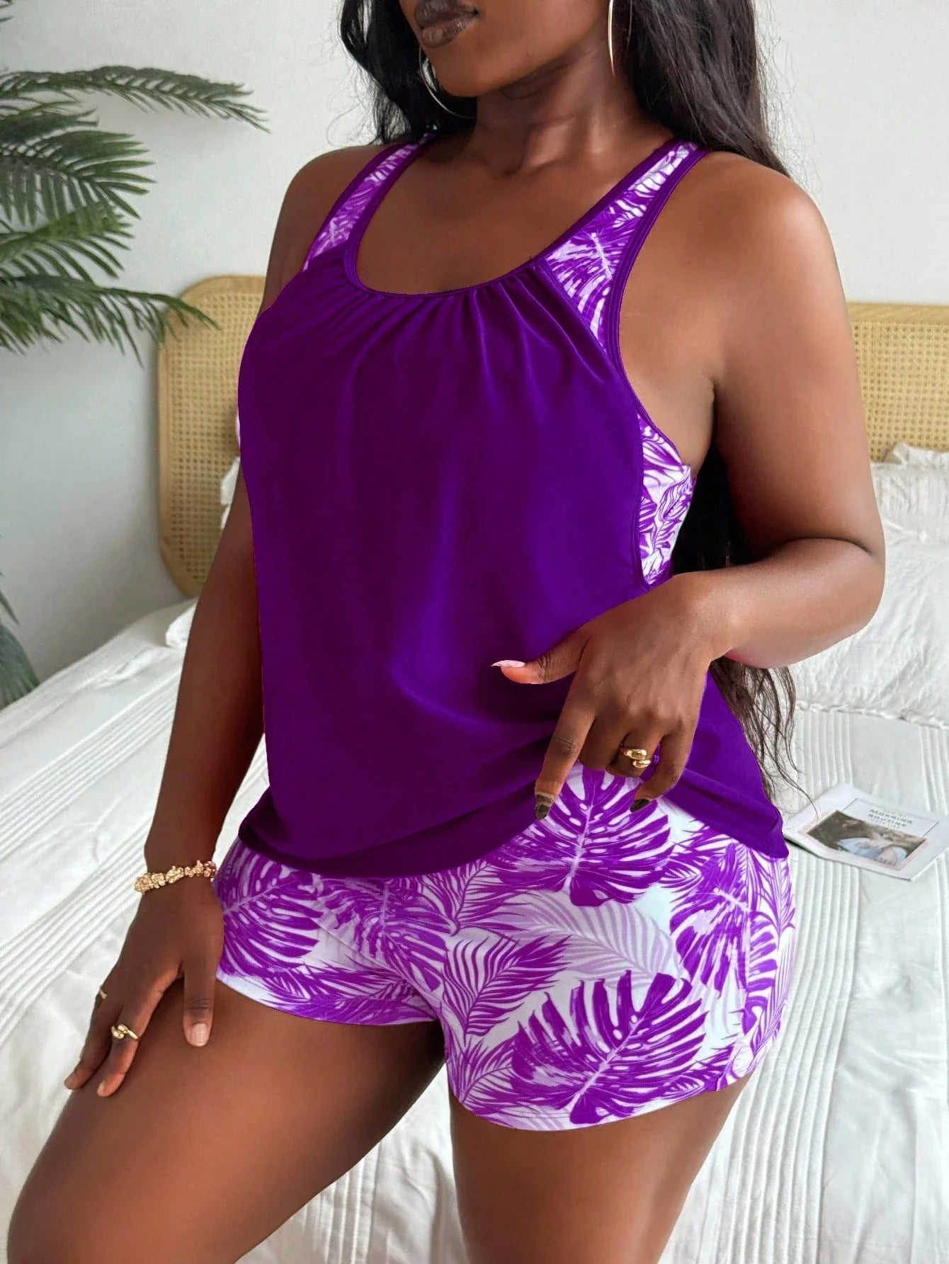 Tankini Plus Size Decote U