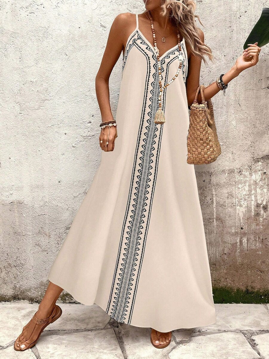Vestido Longo Estampa de Leopardo com Costas Abertas - La Lecce