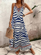 Vestido Longo Estampa de Onça com Alças Finas - La Lecce