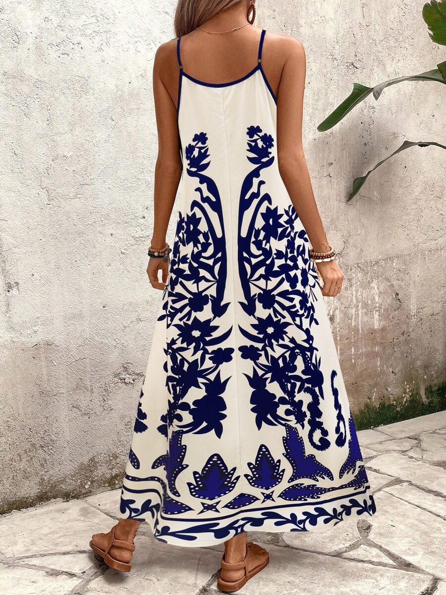 Vestido Longo Estampa de Leopardo com Costas Abertas - La Lecce