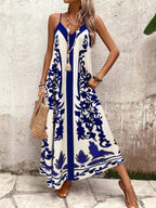 Vestido Longo Estampa de Leopardo com Costas Abertas - La Lecce