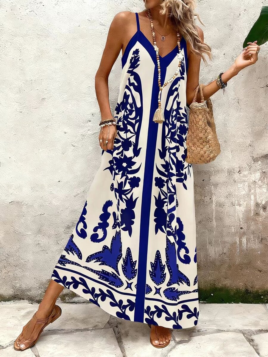 Vestido Longo Estampa de Leopardo com Costas Abertas - La Lecce