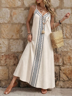 Vestido Longo Estampa de Leopardo com Costas Abertas - La Lecce
