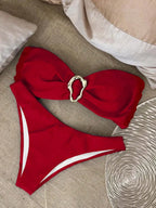 Biquíni Bandeau com Anel e Corte Alto - imagem 16