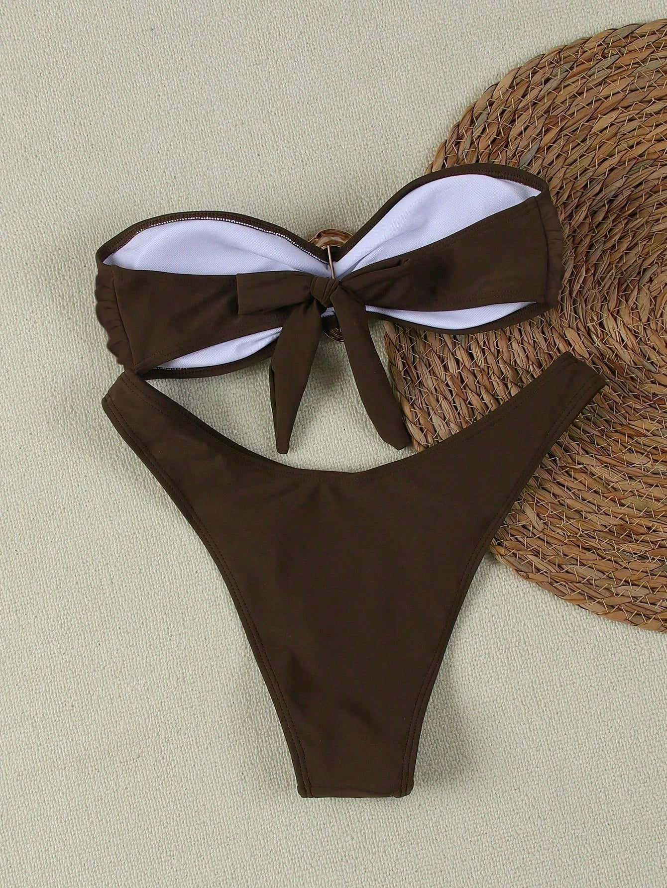 Biquíni Bandeau com Anel e Corte Alto - imagem 32