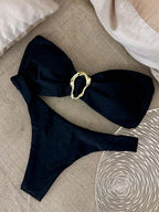 Biquíni Bandeau com Anel e Corte Alto - imagem 4