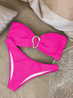 Biquíni Bandeau com Anel e Corte Alto - imagem 41