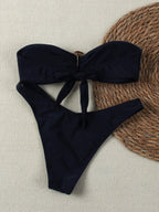 Biquíni Bandeau com Anel e Corte Alto - imagem 7