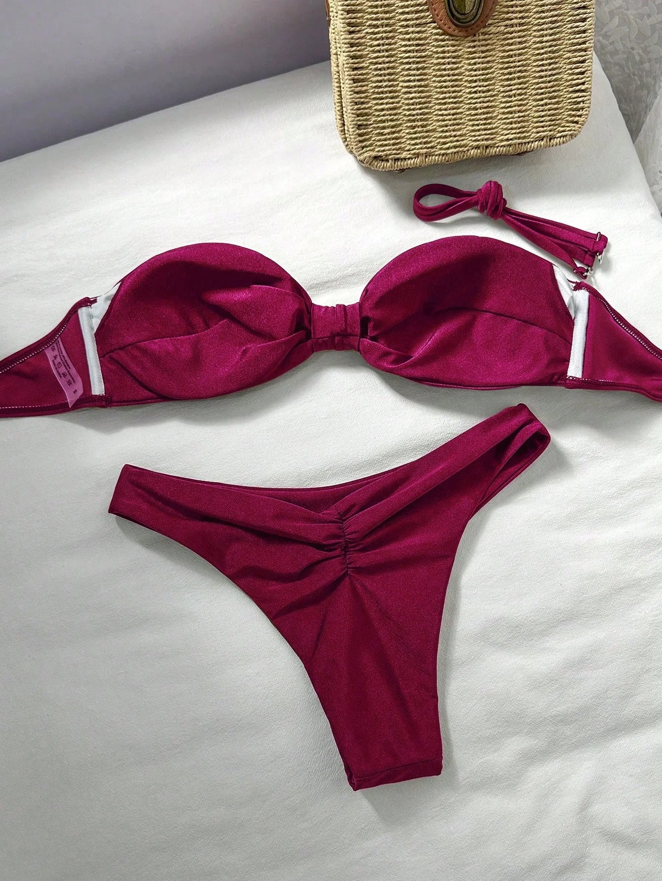 Biquíni Bralette com Efeito Enrugado - imagem 10