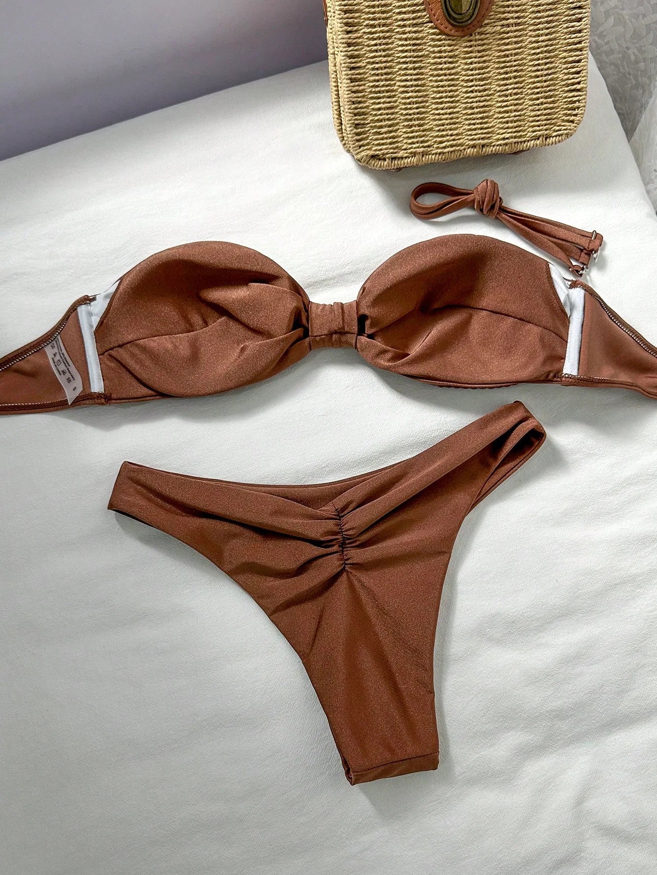 Biquíni Bralette com Efeito Enrugado - imagem 2